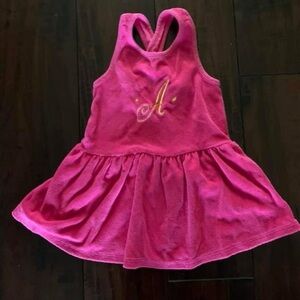 Old Navy Terry cloth dress with the letter A monogrammed! VGUC.